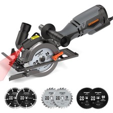 Mini Circular Saw 710W Circular Saw with Laser 3500rpm Metal Auxiliary Handle