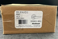 Kwikset Delta Privacy Door Lever Satin Chrome 93001-891 Locking Bed Bath