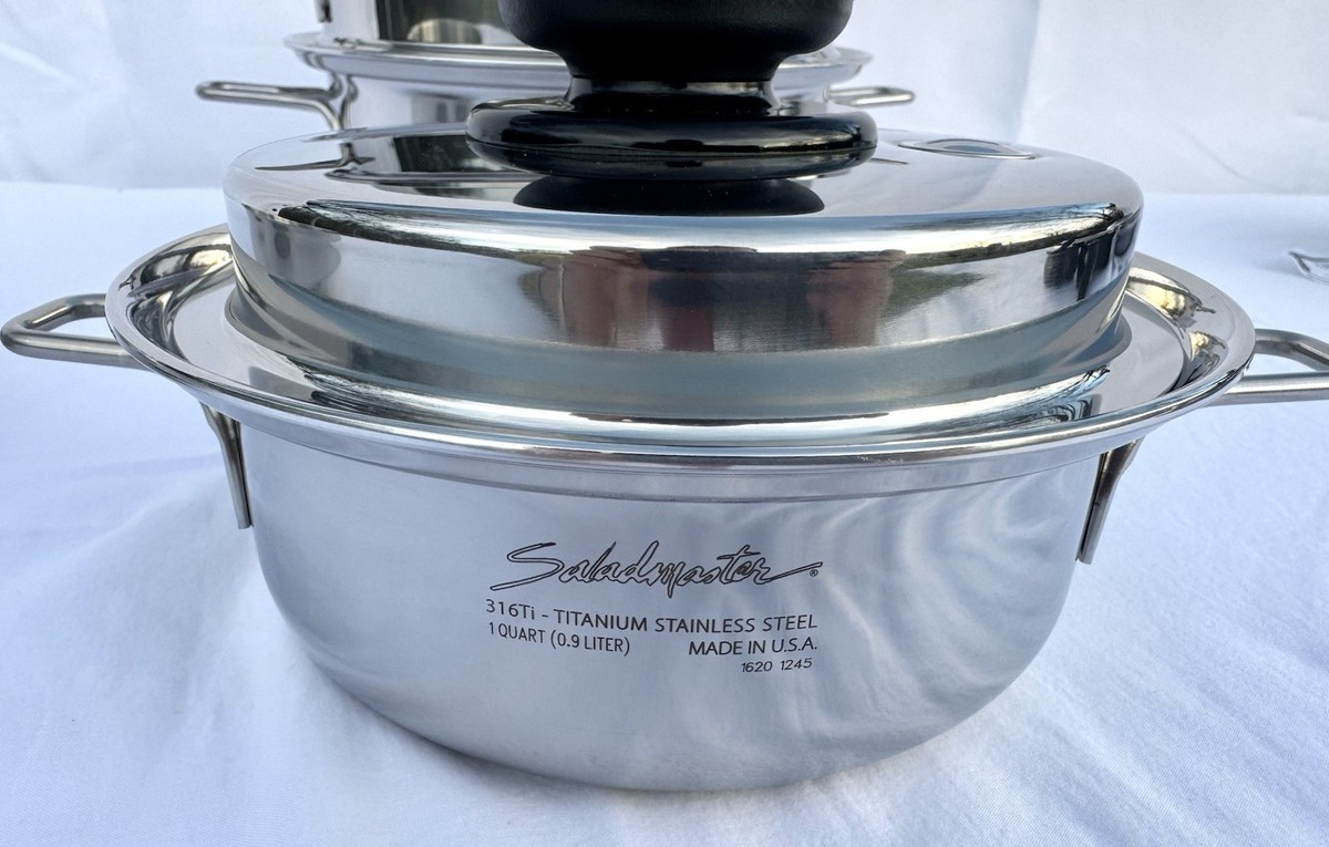 Saladmaster 316Ti Waterless Cookware Personal Set Stainless Steel