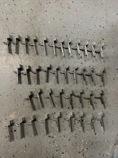 Slatwall Hook Bundle - 39 Pcs chrome / Brown slat hooks 1”