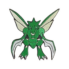 Pokemon Scyther Embroidered Patch 3  Iron On Sew On Anime DIY Jacket Bag Badge