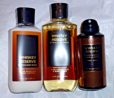 Bath  Body Works WHISKEY RESERVE Men's Collection Spray, Wash, Lotion - All NEW