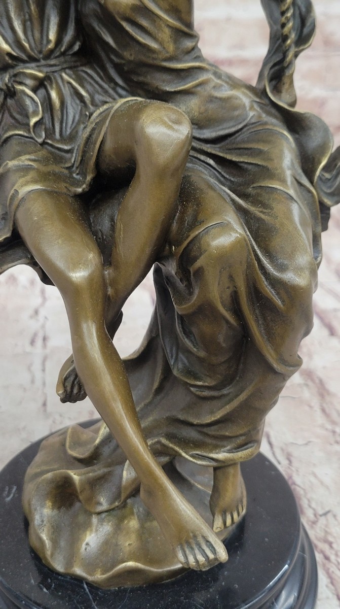 Buste Bronze Jeune Fille Signé Césaro - Sculpture D'art - État Impeccable