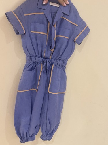 Zimmermann Kids Rosa Linen Jumpsuit 1 Size Pre Owned - Picture 12 of 16