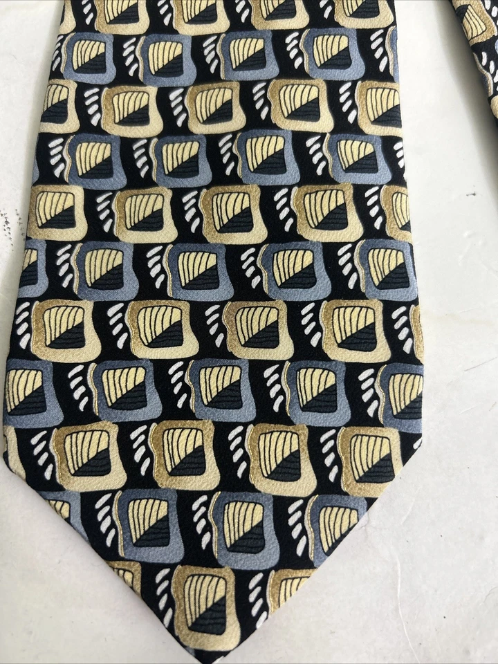 Corbata de seda geométrica multicolor Jerry Garcia para hombre talla única Foto 2 de 4