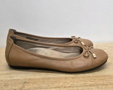 Vionic Minna Ballet Flats Women's 9 Camel Tan Orthopedic Orthaheel Comfort