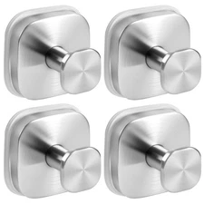 Suction Cup Hooks for Shower, No-Drill Towel Hooks for Bathrooms, Kitchen, Gl...