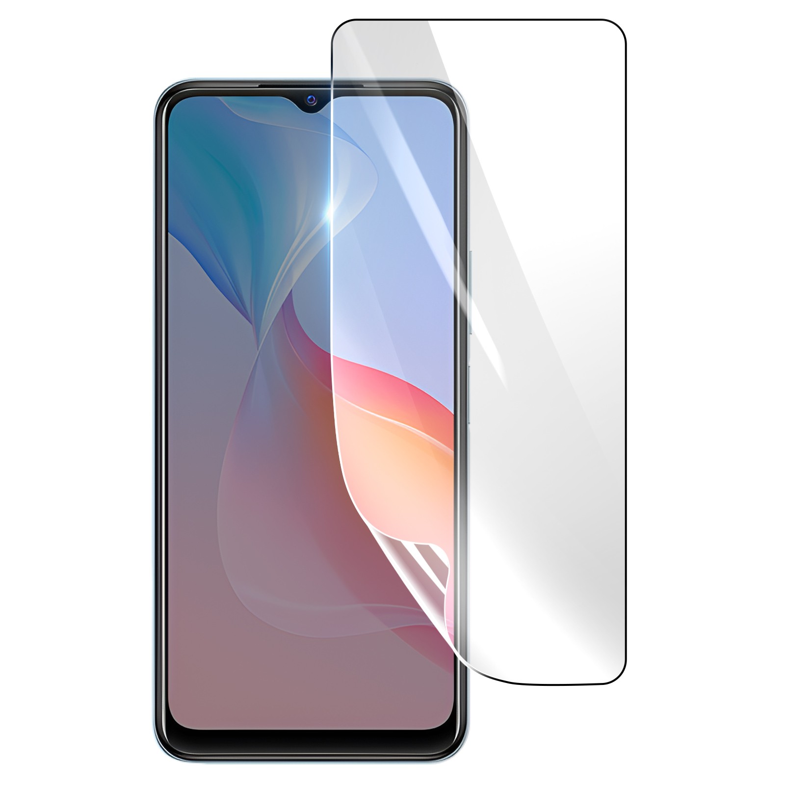 Film hydrogel antichoc transparent compatible avec écran mobile Vivo Y21