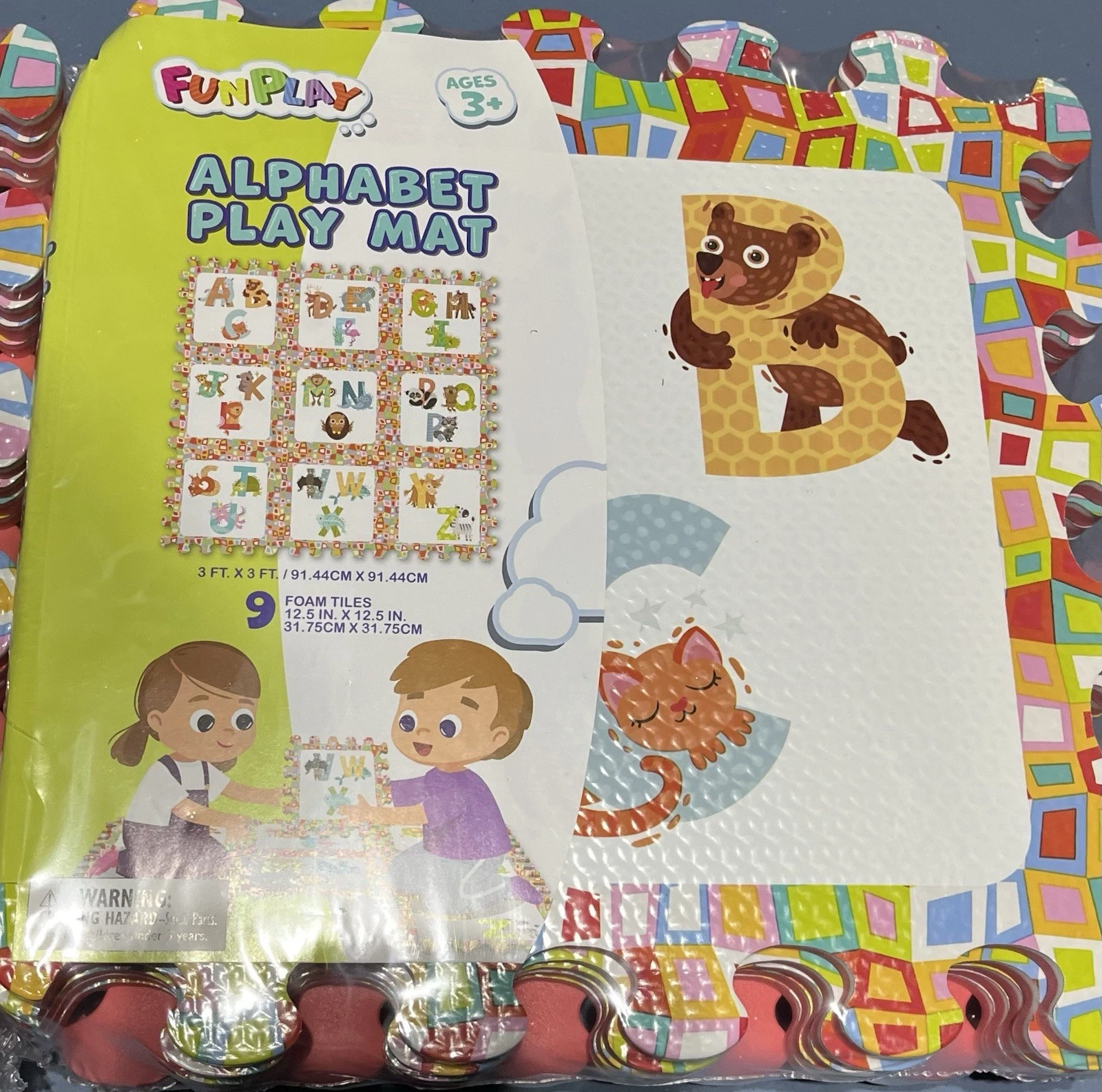 9 Pc Foam Baby/kids Play/puzzle Interlocking Floor Mat -2 Sets, 3 Ft X 3 Ft Each