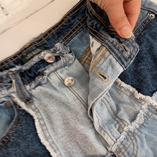 Wild Fable Highest Rise Denim Patchwork Cut-off Shorts, Size 2 - Picture 6 of 6