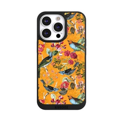 Handyhülle für Apple iPhone 13 Pro Blumen Dschungel Vogel