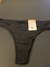 NEW Warners  NO PINCHING, NO PROBLEMS   Black Thong Panties By Warners/ 3XL