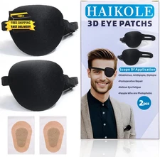 Eye Patches for Adults 2Pcs Adjustable Pirate Eye Patch with 2Pcs Adhesive Eye P
