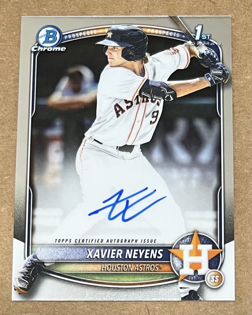 XAVIER NEYENS 2025 Bowman Chrome Draft 1st #CPA-XN AUTO Houston Astros