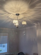 Dunelm 3-Bulb Ceiling Light, Glass/Chrome (x2 for sale)