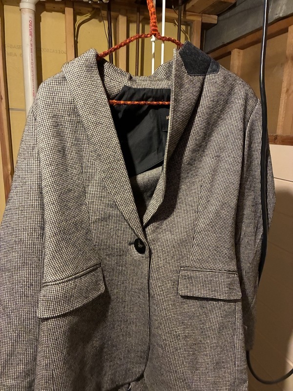 Massimo Dutti Gray Coat Blazer with Pockets Size 4 NWT