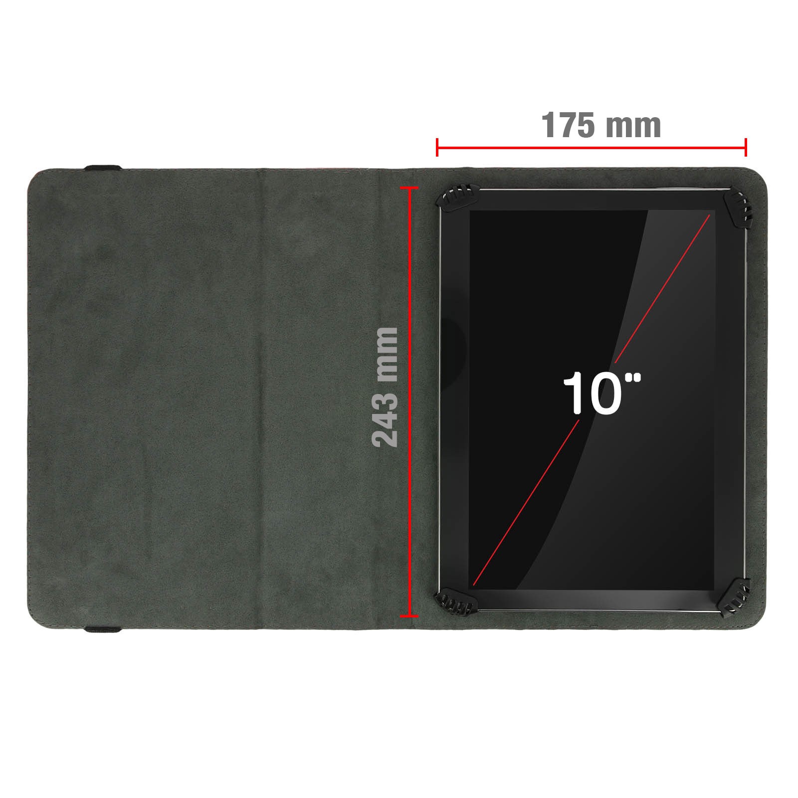 Tablette 10 pouces avec clavier et étui support rouge - 3