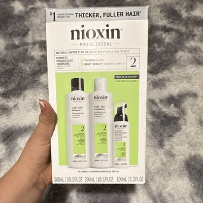 Nioxin Pro Clinical System 2 Kit Shampoo Conditioner Treatment 300mL+300mL+100mL
