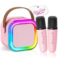 Portable Karaoke Machine for Kids - Bluetooth Speaker with 2 Microphones