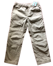 Boys' Stretch Straight Beige Khaki Pull-On Pants Cat Jack size 5
