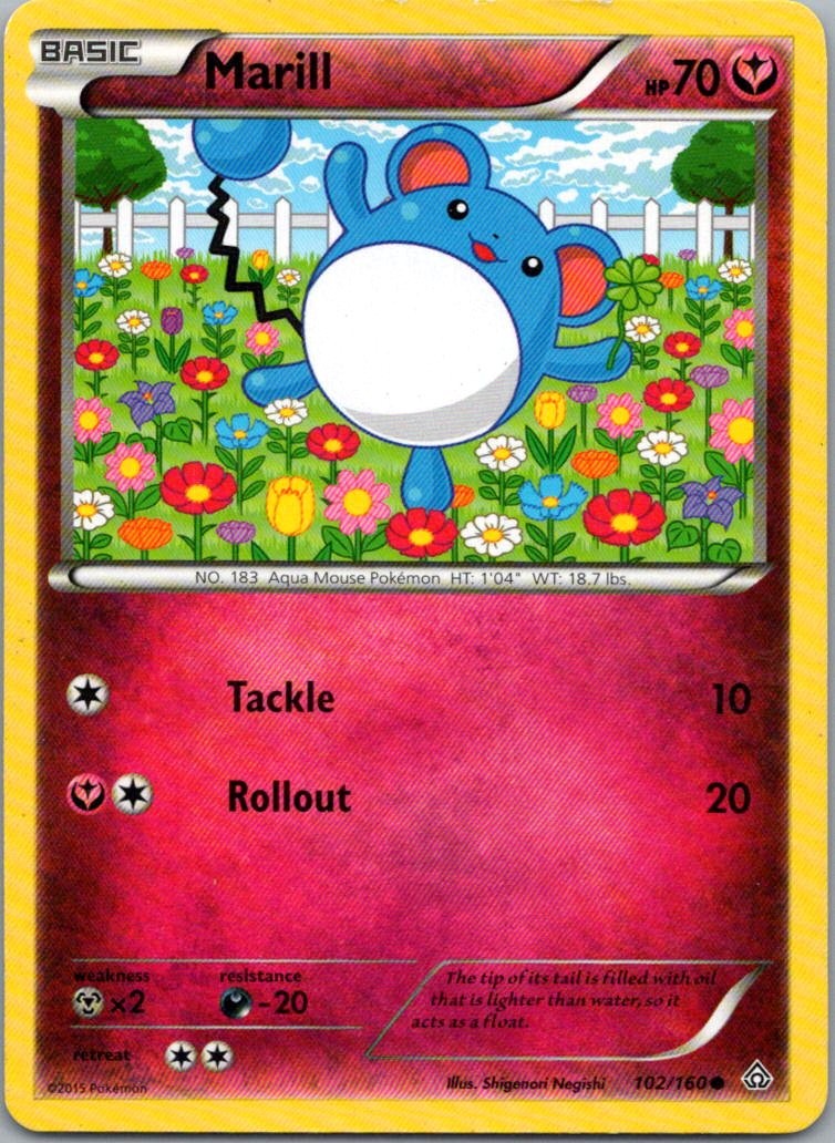 Pokemon TCG Marill 102/160 Primal Clash LP