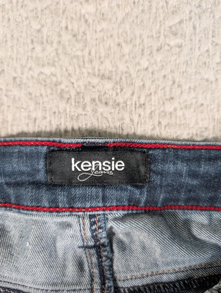 Pantalones Cortos Kensie Para Mujer 28 Denim Puño Enrollado 5 Bolsillos Elastizados Informales Verano Foto 4 de 4