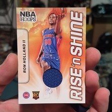 Panini 2024-25 NBA Hoops Rise 'n Shine Ron Holland II Pistons Rookie Patch