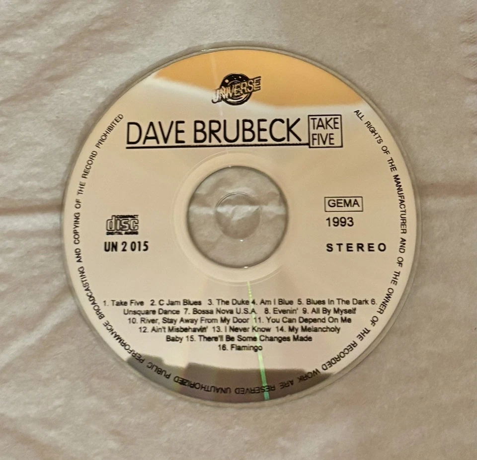 Dave Brubeck Take five (compilation, 16 tracks) [CD] - Bild 4 von 4