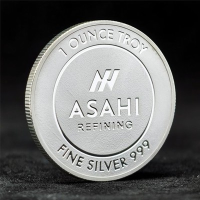 1 OZ Silver Round - Asahi Refining - .999 Fine Silver - Bullion