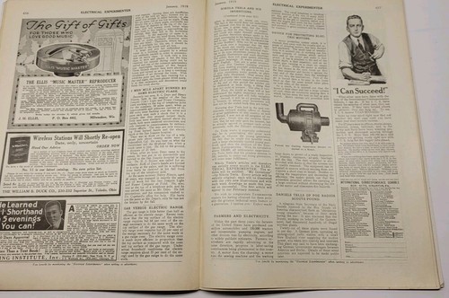 Jan 1919 Electrical Experimenter Science & Invention Magazine Antique Cond Read - Bild 10 von 14