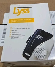 Lyss Electronics CP601 Portable Cassette Player Built in Speaker w/adapter
