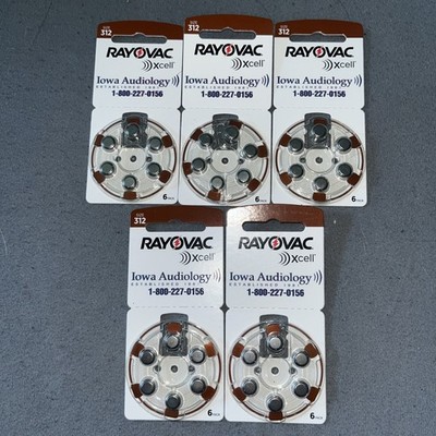 Rayovac Xcell Size 312 1.45V Hearing Aid Batteries (30 PACK) - EXP SEP 2027