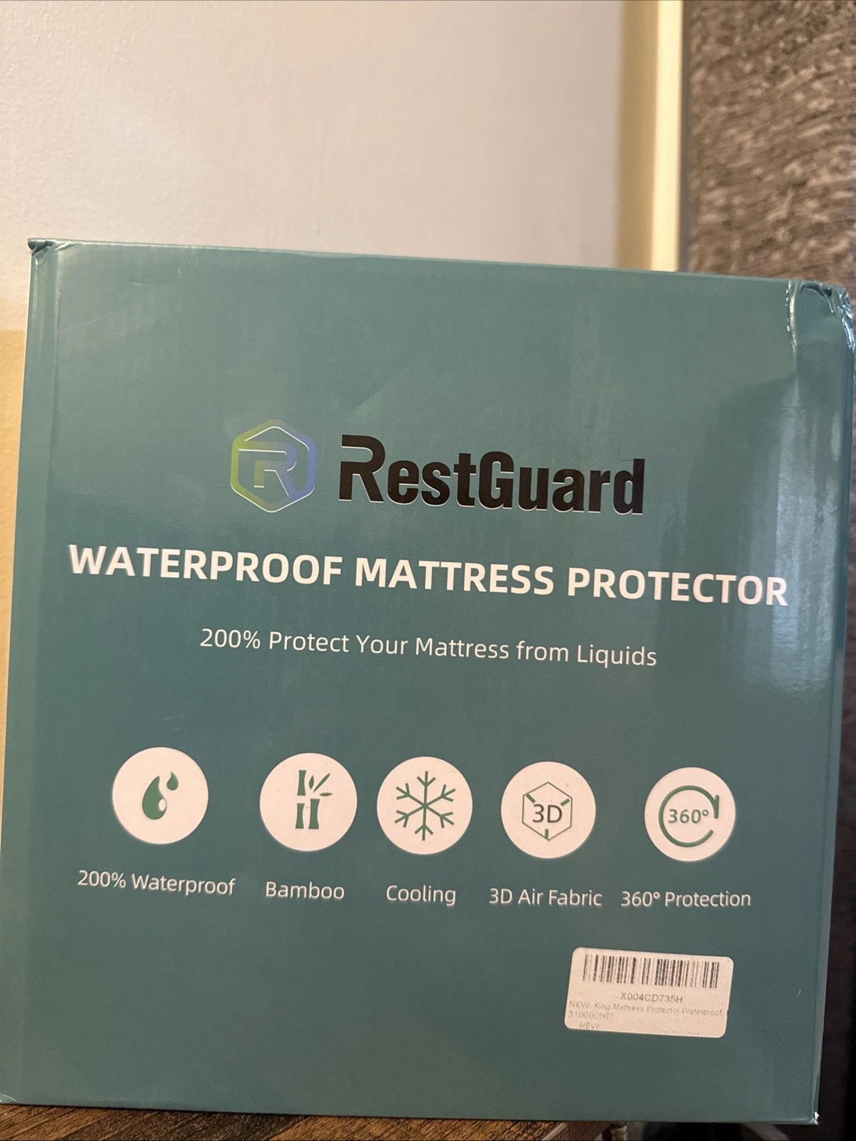 RestGuard Waterproof Mattress Pad King Size 360 Degree Deep Pocket