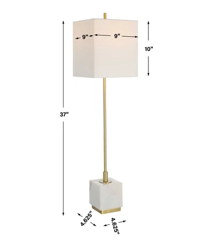 Uttermost 30156-1 Escort 37" Tall Floor Lamp - Brass - Picture 2 of 7