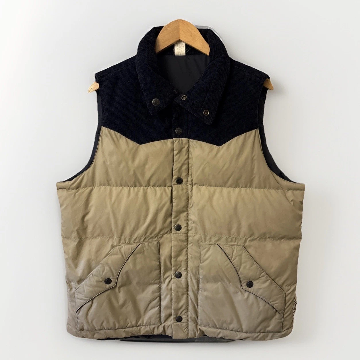 Industrial Exchange Down Filled Reversible Puffer Vest Corduroy Men’s M Western