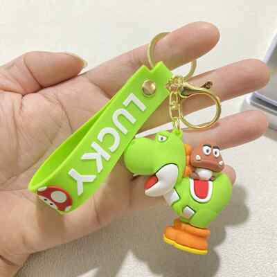 Super Mario Yoshi  Keychain Figure 3D with Vibrant Strap and Pendant