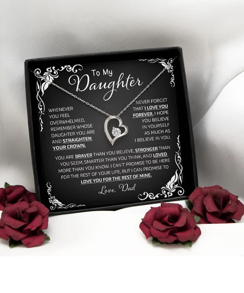 Colar Para Minha Filha Presente Do Pai, Colar Filha, Presente de Aniversário - Imagem 2 de 3