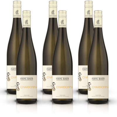 Hans Baer Chardonnay, trocken, sortenreines Weinpaket (6x0,75l)