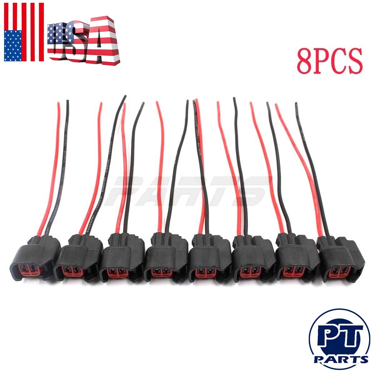 Pack Of 8 Fuel Injector Connector With Wiring Pigtail EV6 & EV14 For Dodge GM Ford LS2 LS3 LS7, Cut And Splice Style (Pack Of 8) In Kenya | Adapters & Connectors - Foto 8