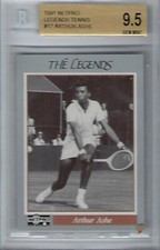 1991 NETPRO THE LEGENDS ARTHUR ASHE GEM MINT BGS 9.5