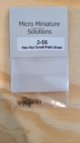 2-56 Scale Size Small Pattern Brass Hex Nut, Package Of 10 - Afbeelding 1 van 1