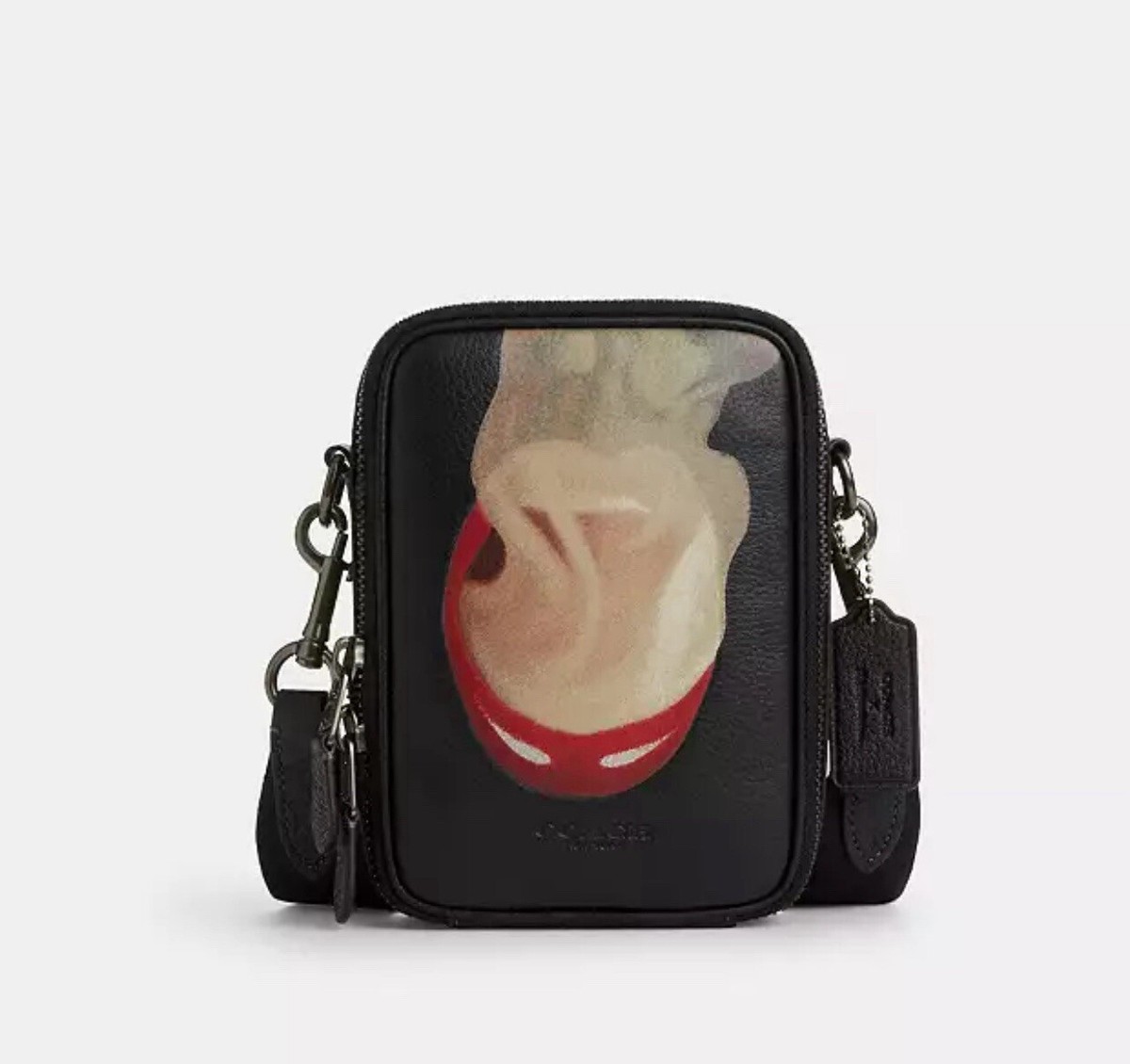 ショルダーバッグ Coach X Tom Wesselmann Stanton Crossbody CQ087 NWT COACH X Tom Wesselmann CQ087 Men's Black Leather Stanton
