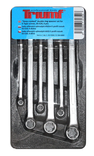 Llave de anillo herramienta Torx tornillos llave E6-E24 profundamente inclinado - Imagen 1 de 2