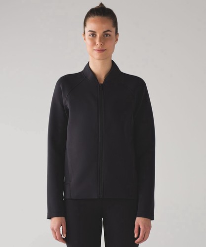 Lululemon Embrace the Space Jacket Womens Size 8 Black Full Zip Warm Athleisure