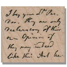 Mounted Rubber Stamp, COLLAGE WRITING, Mixed Media,Background,Art Stamp,Script