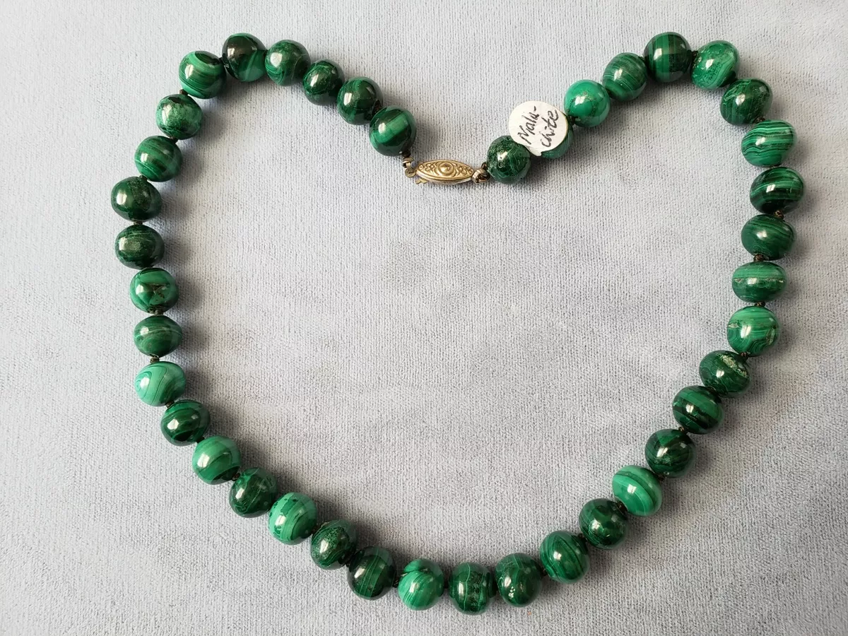 Malachite. Pearls. Necklace– cbycjewelry