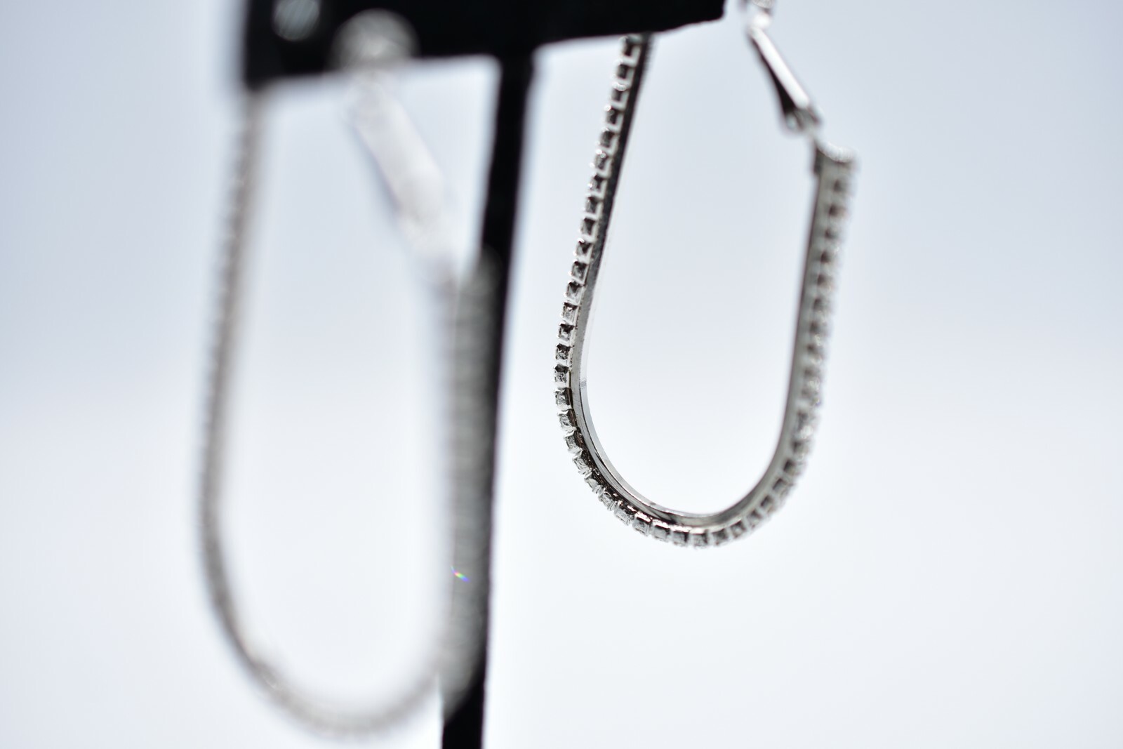 Statement Dangle Earrings Sparkling Rhinestone Cr… - image 9