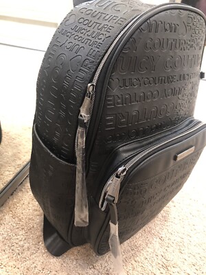 Juicy Couture Embossed Black Backpack Juicy Couture Black Embossed Mini Backpack | Mercari main image 4