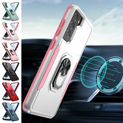 For Samsung Galaxy S21 S22 A32 A52 Pop Color Ring Holder Magnetic Case Cover