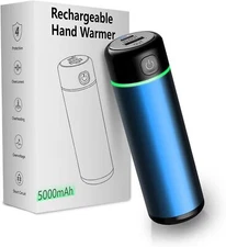 Hand Warmers Rechargeable,Reusable,5000mAh Portable Powerbank (Blue)